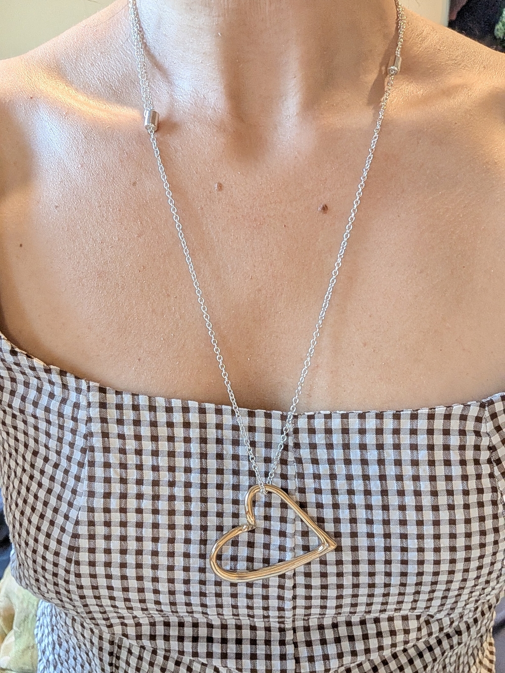 Silver Adjustable Station Chain Necklace